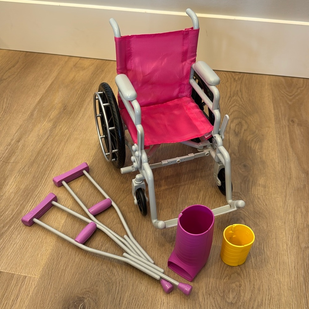 18-inch Doll Wheelchair and Accessories